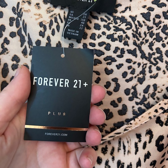 Forever 21 Plus Leopard Print Adjustable Strap Tank Top NWT - Picture 7 of 11